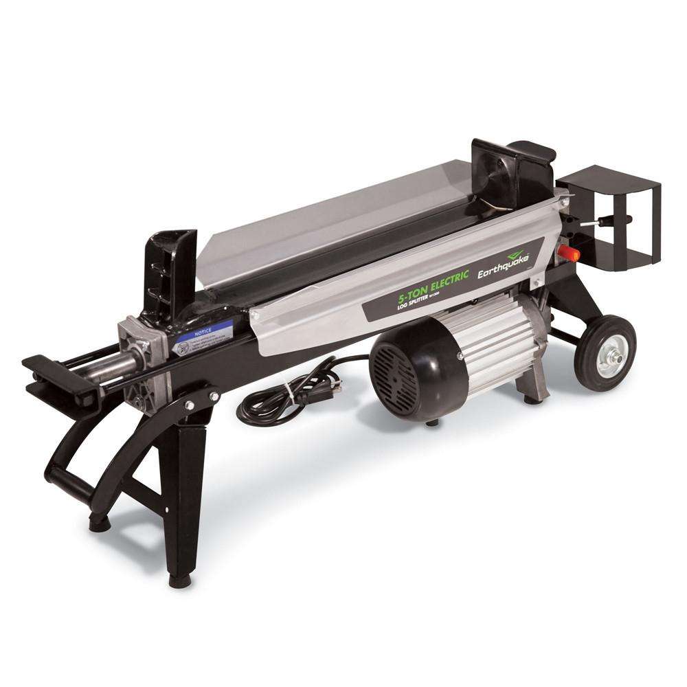 5 Ton Electric Log Splitter - Earthquake W1200 Firewood Processor for Home Heating & Wood Stove Use