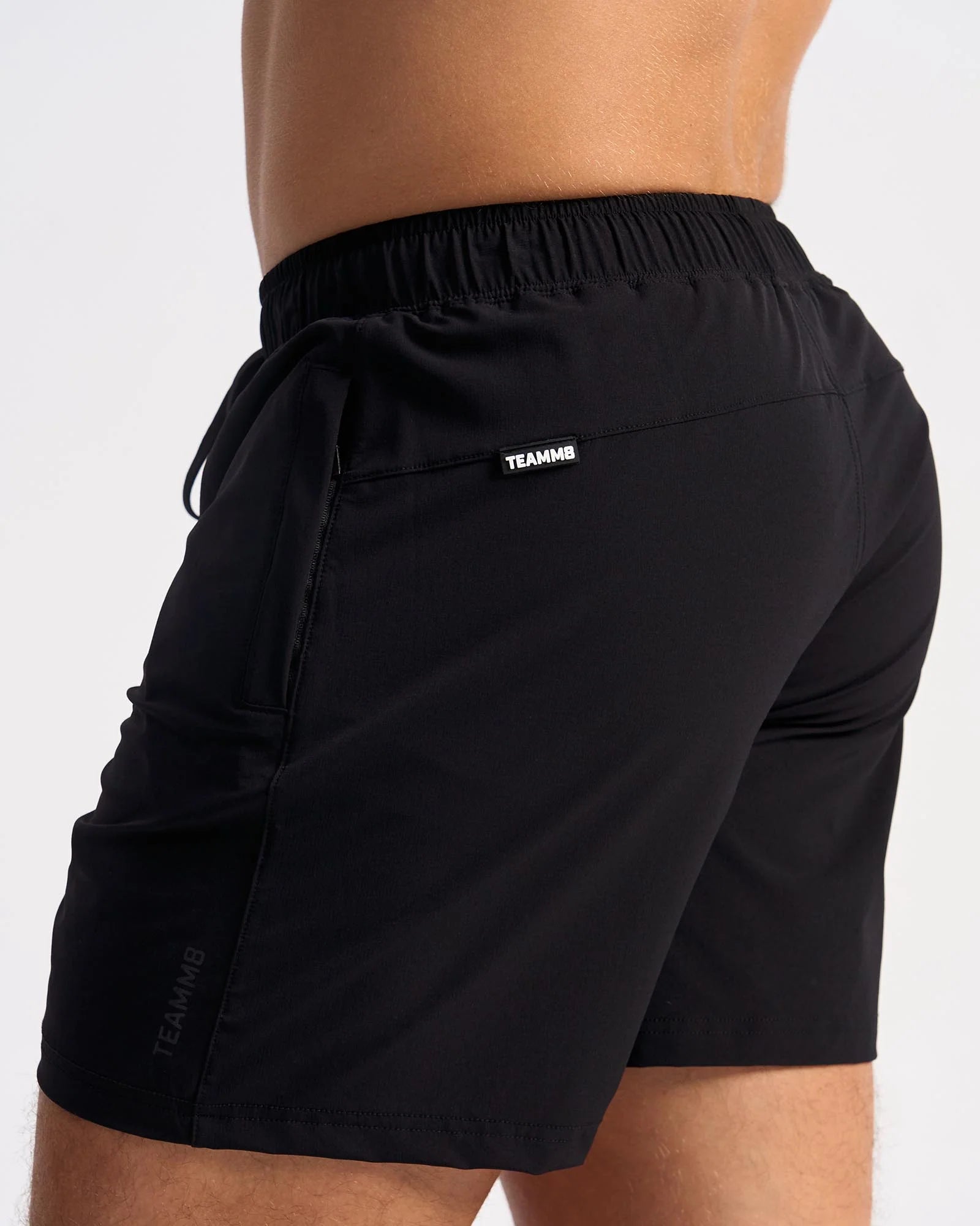 Teamm8 Bolt 5 Short Black - Men's Running Shorts with Pockets for Gym, Jogging & Outdoor Sports