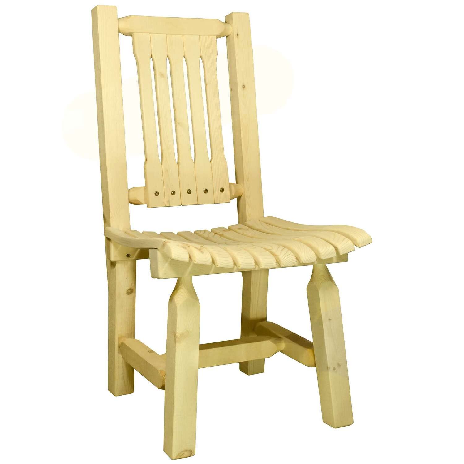 Montana Woodworks Homestead Collection Outdoor Patio Chair - Solid Wood, Weather-Resistant Clear Finish for Garden, Deck, or Backyard Relaxation