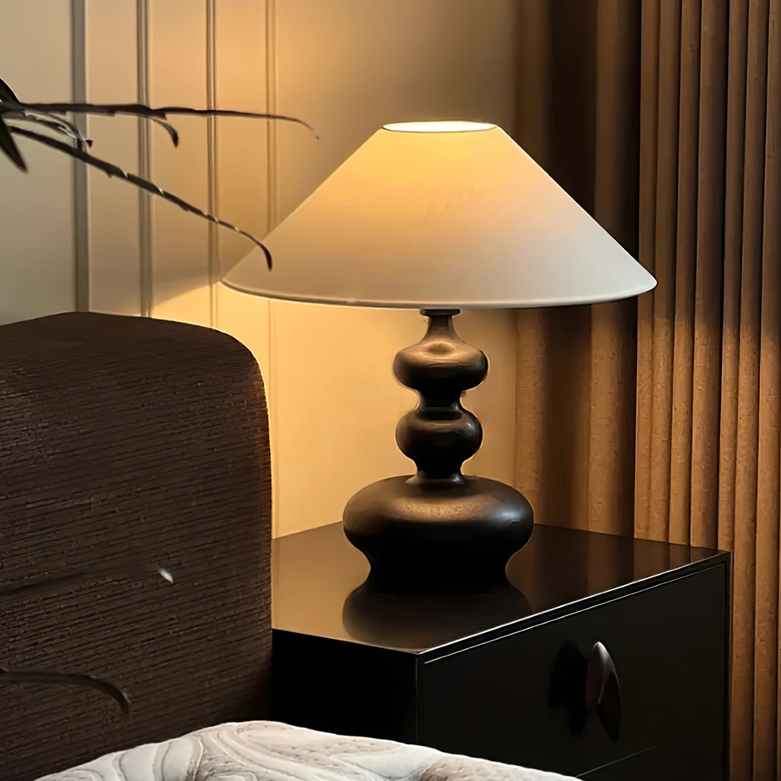 Creative Gourd Table Lamp - Handmade Natural Decorative Lighting for Living Room, Bedroom & Office - Perfect for Cozy Home Decor & Ambient Lighting