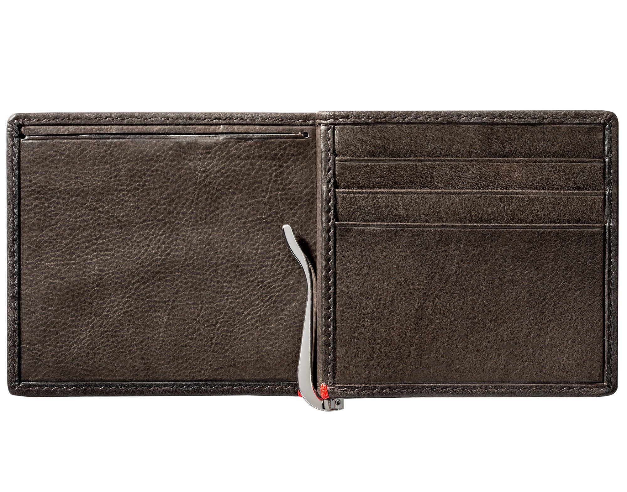 Genuine Mocha Leather Wallet with Anchor Metal Plate - Stylish & Durable RFID Blocking Bifold Wallet for Men - Perfect for Travel, Business & Everyday Use