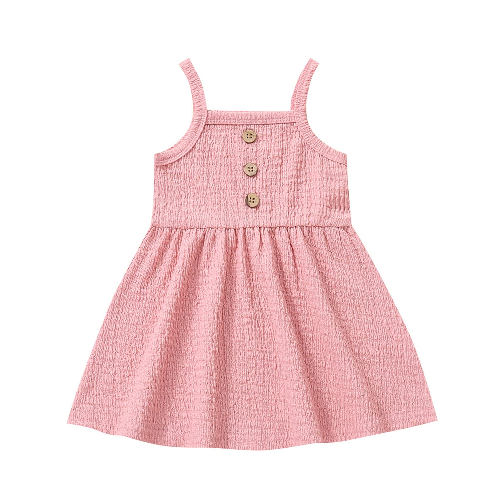 **Toddler Girls A-Line Sleeveless Princess Dress - Solid Color Suspenders Tutu Dress for Baby Girls - Perfect for Beach, Birthday Party & Photo Shoots**