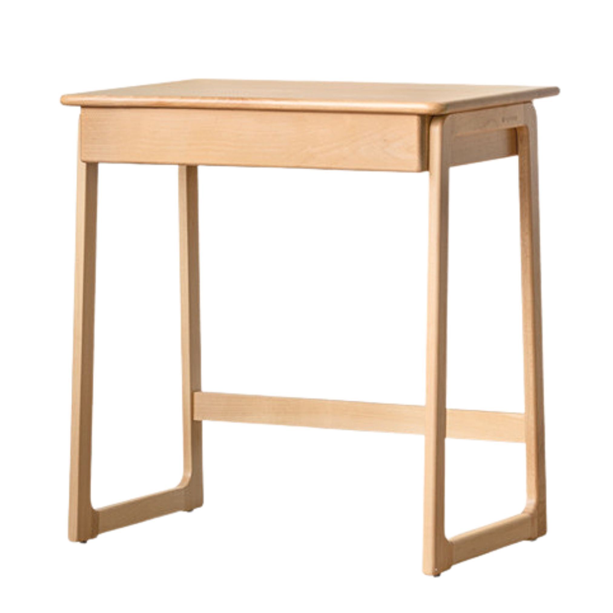 Solid Beech Wood Small Desk - Compact & Sturdy Home Office Desk for Study, Work, or Dorm Room - Perfect Workspace Solution for Small Spaces
