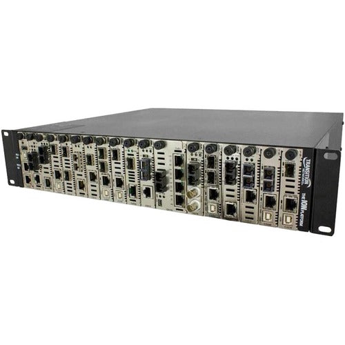19-Slot AC Ion Chassis with Redundant Power Supply & Management Module Bundle - Ideal for Data Centers & Network Racks