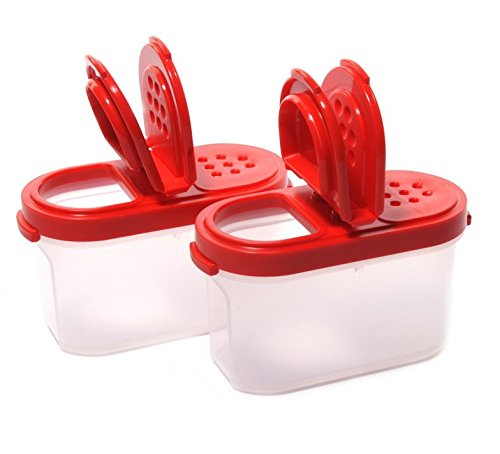 Tupperware Modular Spice Shaker Set of 2 Small Containers - Perfect for Kitchen, Cooking & Spice Storage Organization
