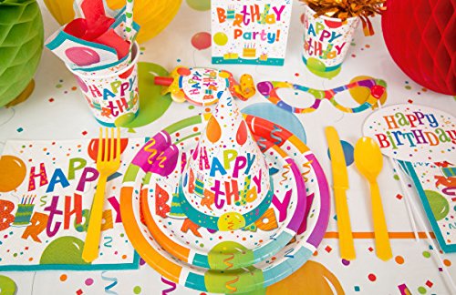 Jamboree Paper Party Cups - Pack of 8 | Disposable Drinking Cups for Birthday Parties, Weddings & Events | Colorful Party Supplies