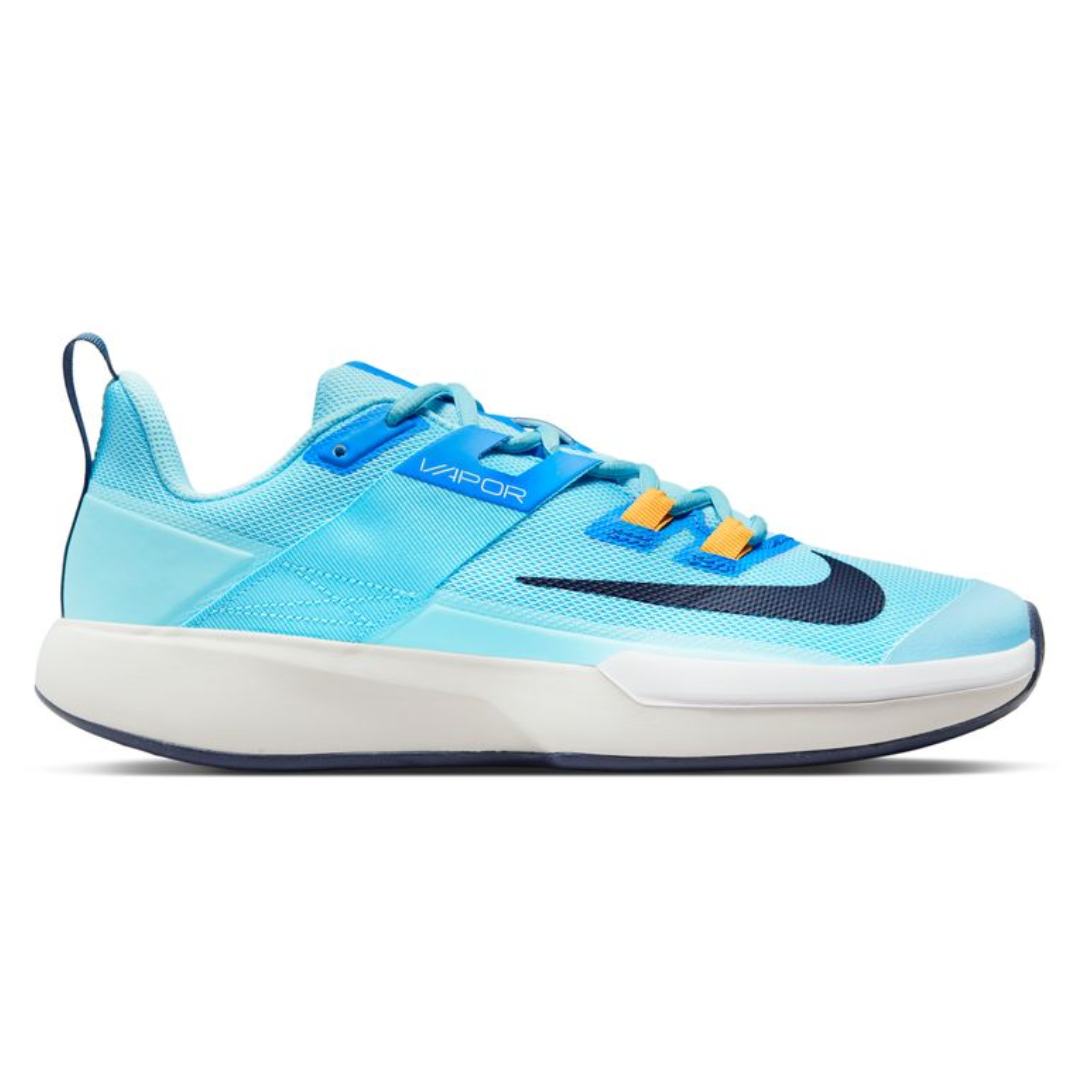 Nike Court Vapor Lite Men's Hard Court Tennis Shoes - Blue Chill/Midnight Navy/Phantom White - Lightweight & Durable for Competitive Play & Training