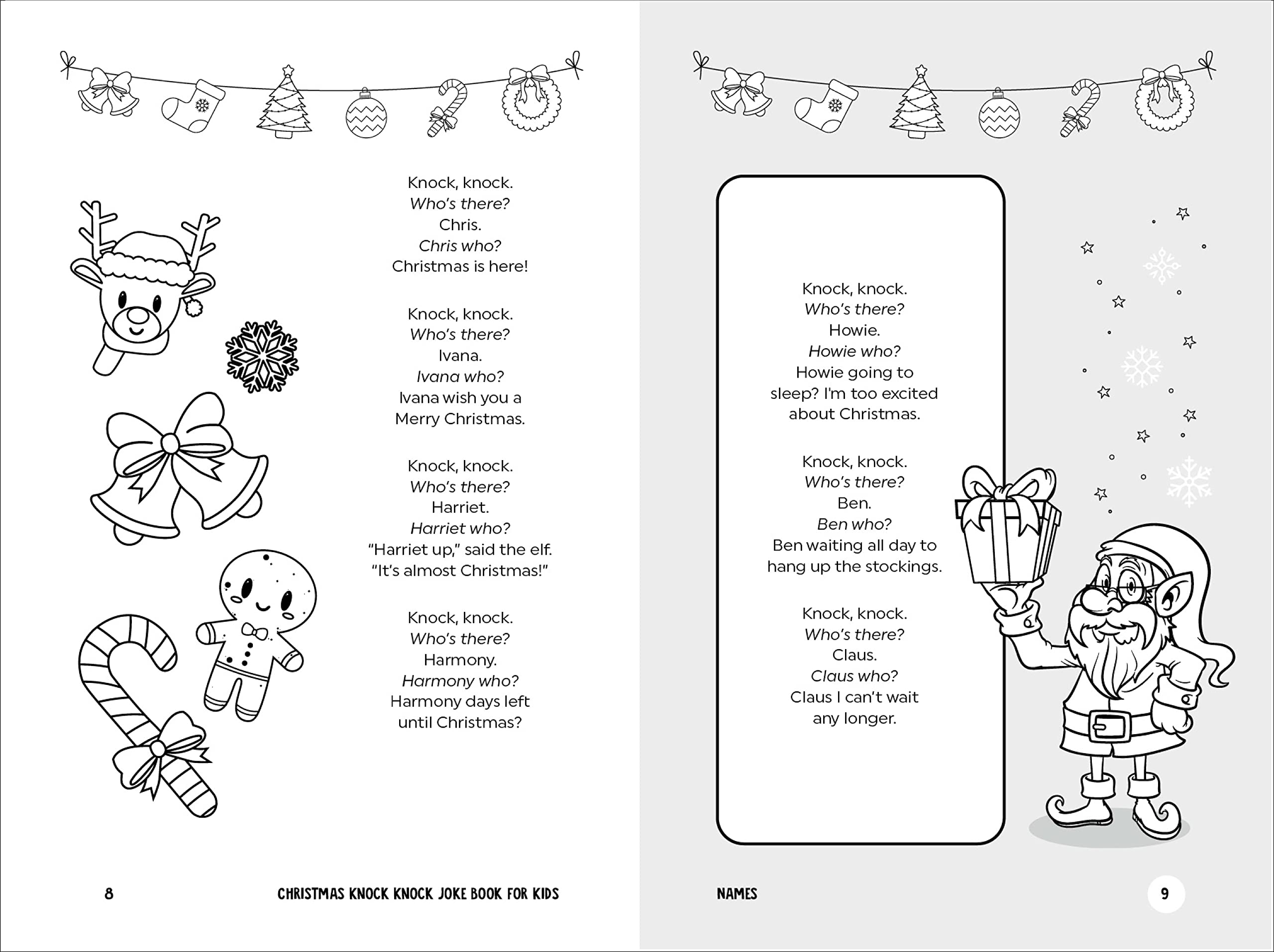 Christmas Knock Knock Joke Book for Kids Ages 6-12 | Fun Holiday Gift & Stocking Stuffer | Christmas Joke Books Series | Perfect for Family Gatherings & Travel Entertainment