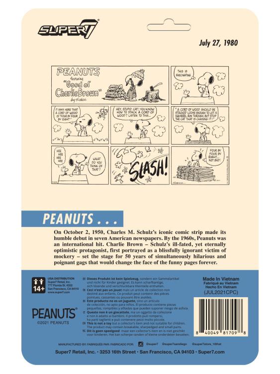 Peanuts ReAction Lumberjack Snoopy Collectible Figure - Perfect for Fans, Collectors, and Home Decor