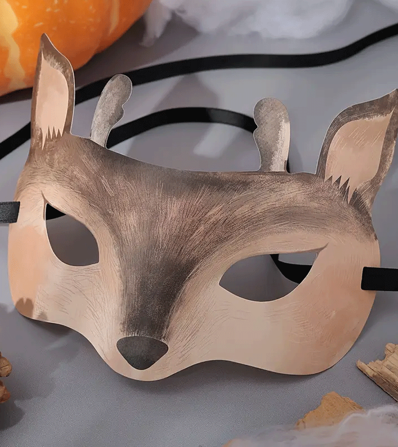 Fawn Woodland Paper Mask - Eco-Friendly Animal Face Mask for Kids & Adults - Perfect for Halloween, Costume Parties & Themed Events