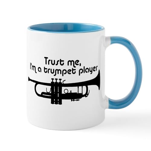 White/Blue Inside - Trumpet Player Mug