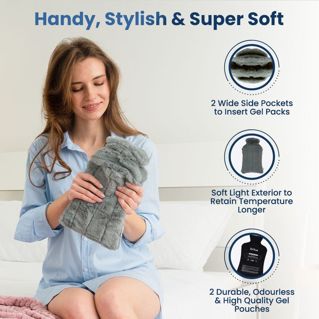 Dr Trust USA Reusable Hot & Cold Therapy Pack - Water Free Heating Pad for Knee, Muscle, Joint & Back Pain Relief - Portable Pain Management Solution for Home, Office & Travel Use
