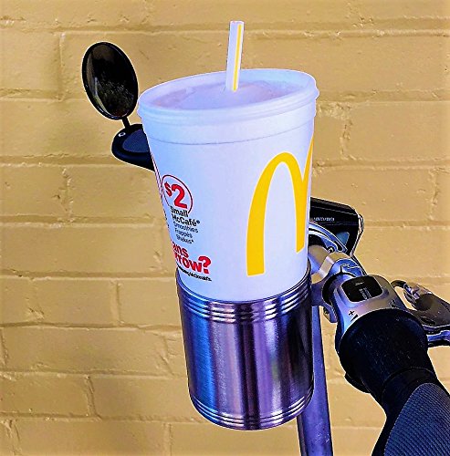Stainless Steel Bike Cup Holder - Universal Water Bottle Holder for Bicycles, Cycling, Commuting & Outdoor Adventures