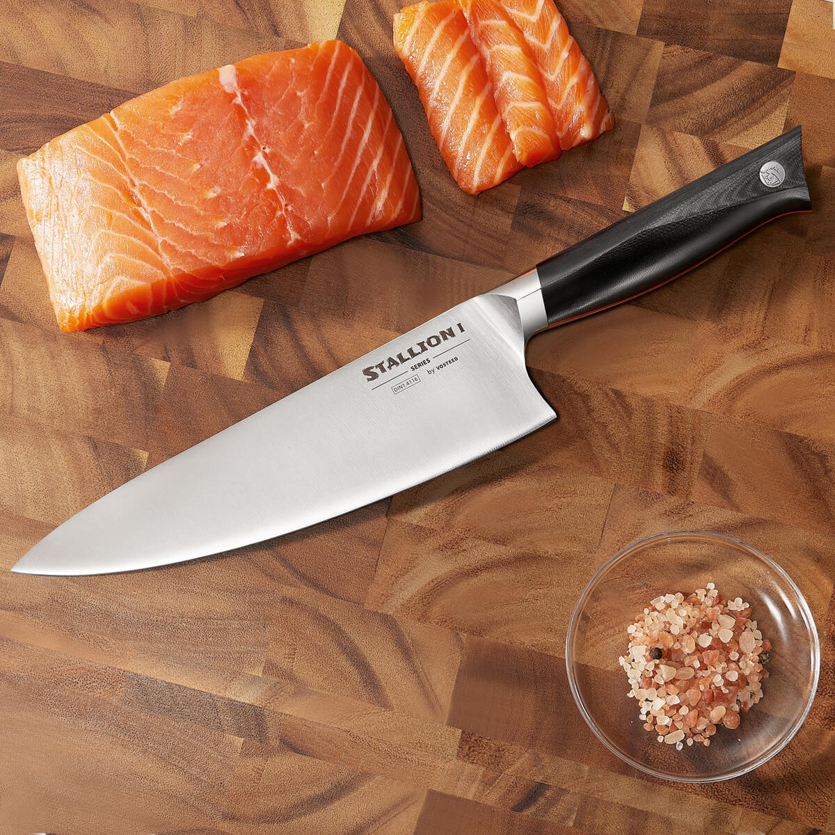 Stallion I 8-Inch Chef's Knife - Professional Kitchen Knife for Precise Chopping, Slicing & Dicing - Perfect for Home Cooks & Professional Chefs - Ideal for Vegetables, Meat & Herbs