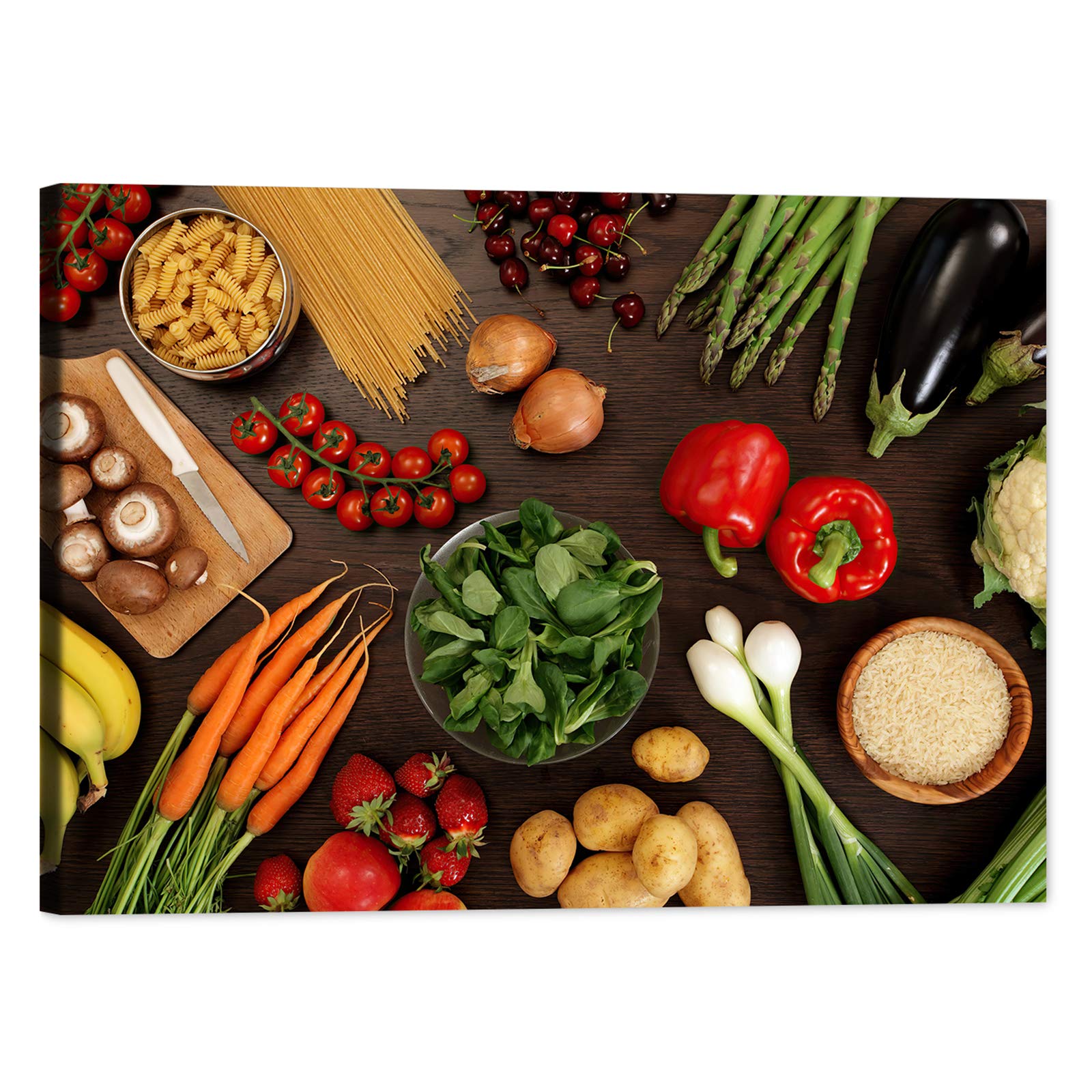 Modern Colorful Spices Kitchen & Dining Room Canvas Wall Art Decor - 28x40 Inches - Perfect for Home, Restaurant & Cafe Decor