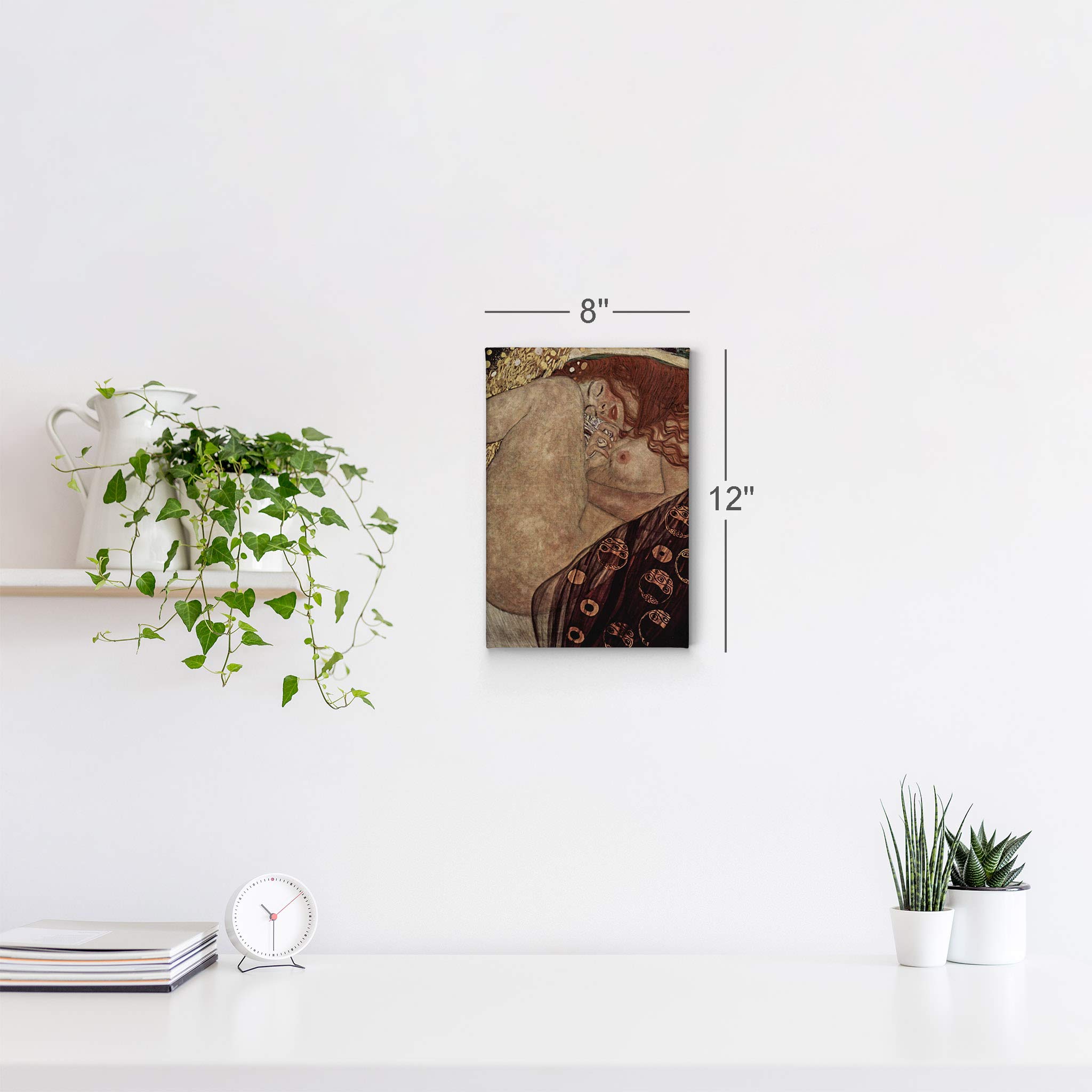 Gustav Klimt Danaë Canvas Wall Art Print - Famous Oil Painting Reproduction - Modern Fine Art Home Decor - 36x24 Inch - Ready to Hang - Made in USA - Perfect for Living Room, Bedroom & Office Decor