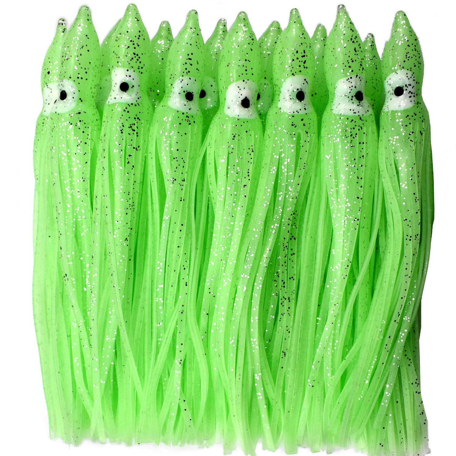 Premium Squid Skirts Fishing Lure - 4.75in/12CM Soft Octopus Bait for Saltwater Trolling - Ideal for Deep Sea Fishing, Offshore Angling & Game Fish Attraction