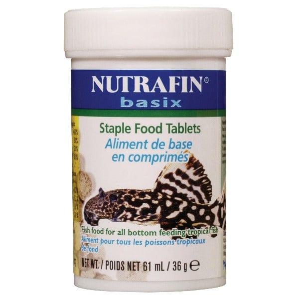 Nutrafin Basix Staple Food Tablets for Tropical Fish - Complete Nutrition Sinking Pellets for Freshwater Aquarium Fish, Turtles & Bottom Feeders - Ideal for Daily Feeding & Tank Maintenance