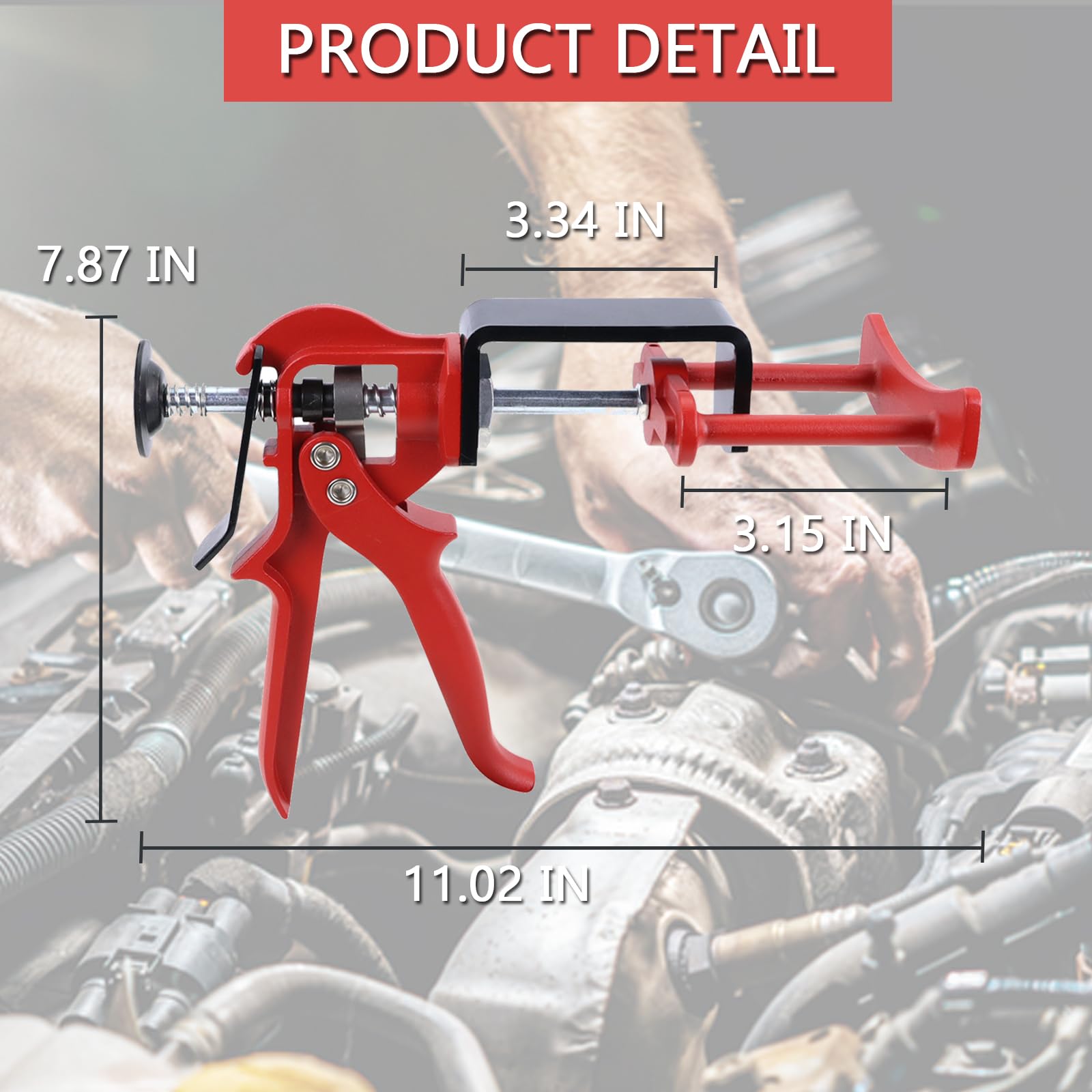 25750 Dual Piston Brake Caliper Compressor Tool - Speedy Brake Pad Spreader & Disc Brake Pad Separator for Inner Pad Compression & Piston Reset - Perfect for DIY Auto Repair, Mechanic Shops & Car Maintenance