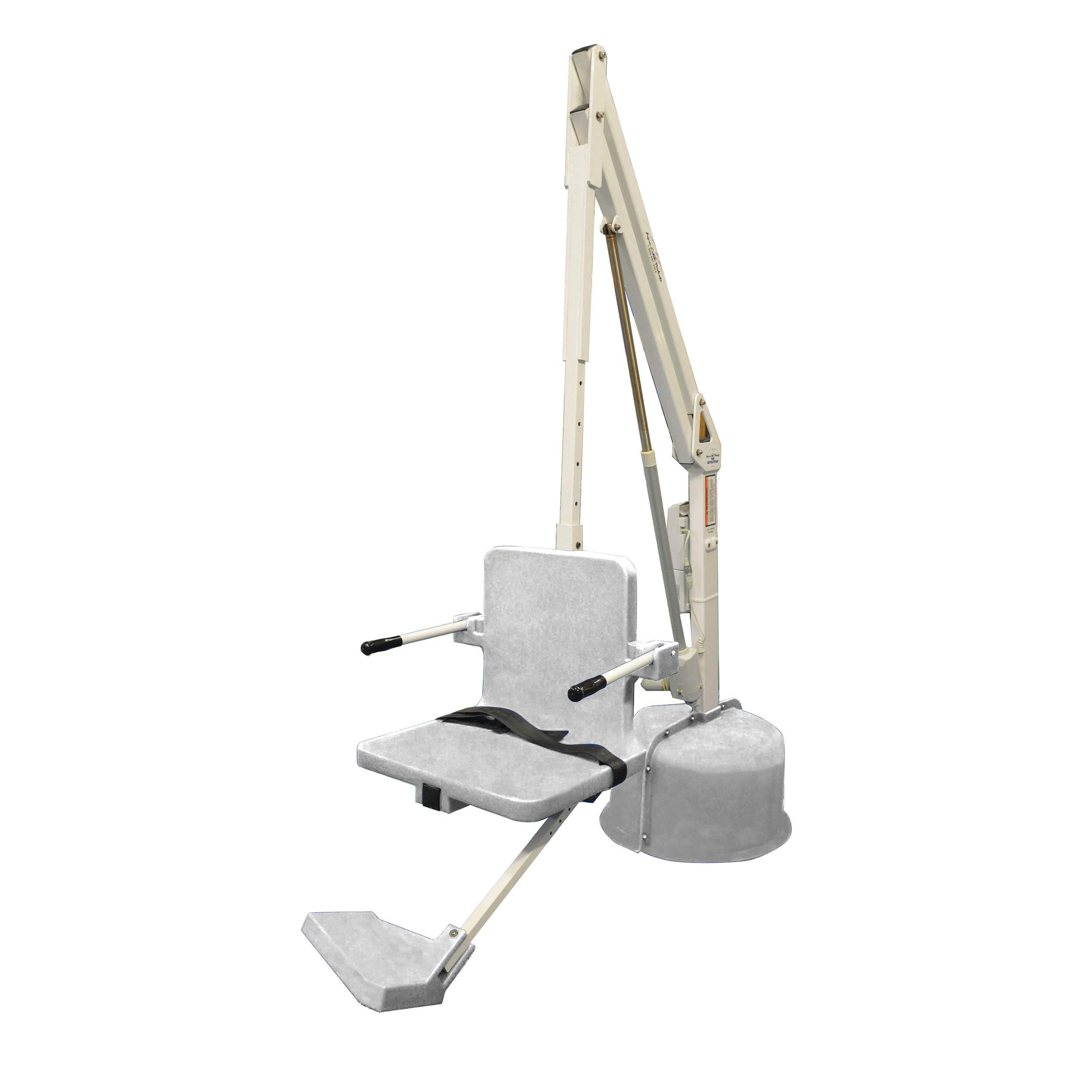 Aqua Creek Revolution ADA Compliant Pool Lift - 500 lbs Capacity, White, Standard, Anchor Not Included - Ideal for Home and Public Pool Accessibility