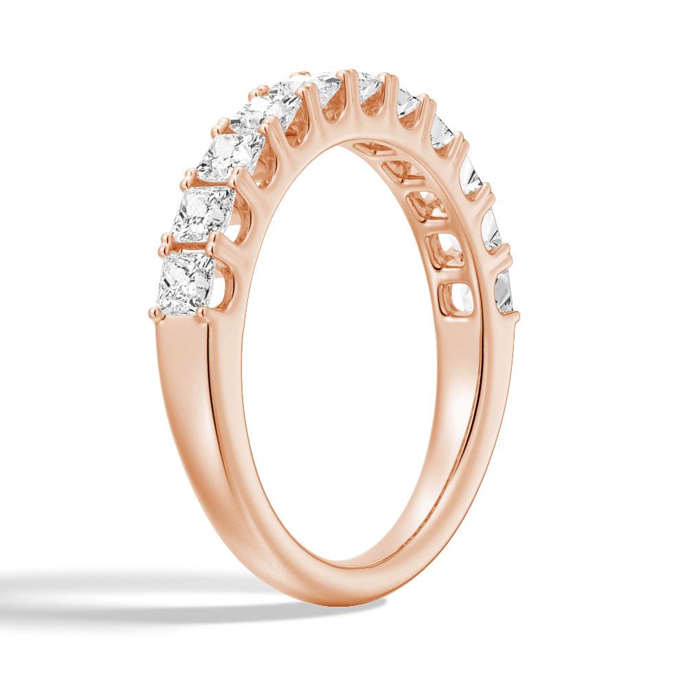1.65 Carat Princess Cut Moissanite Half Eternity Wedding Band Ring for Women - Perfect for Anniversary, Engagement, and Bridal Jewelry Gifts