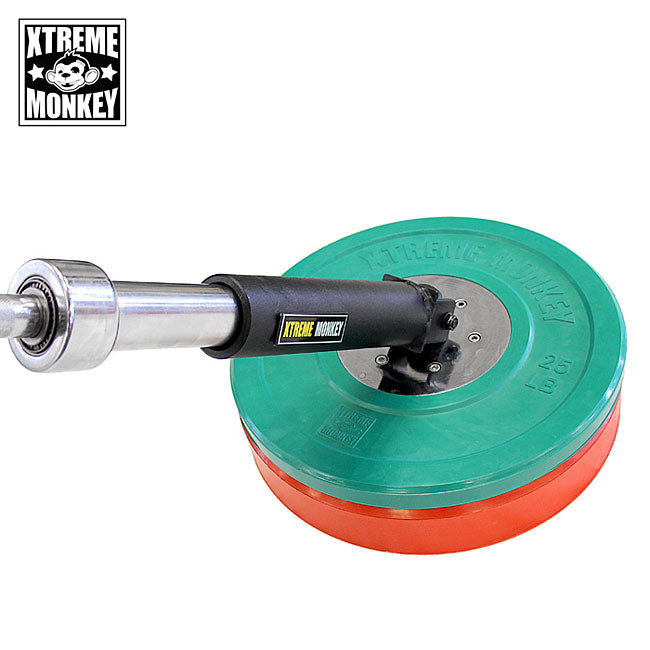 XM Fitness Commercial Landmine Insert for 2 Olympic Weight Plates - Heavy Duty Gym Equipment for CrossFit & Powerlifting Workouts