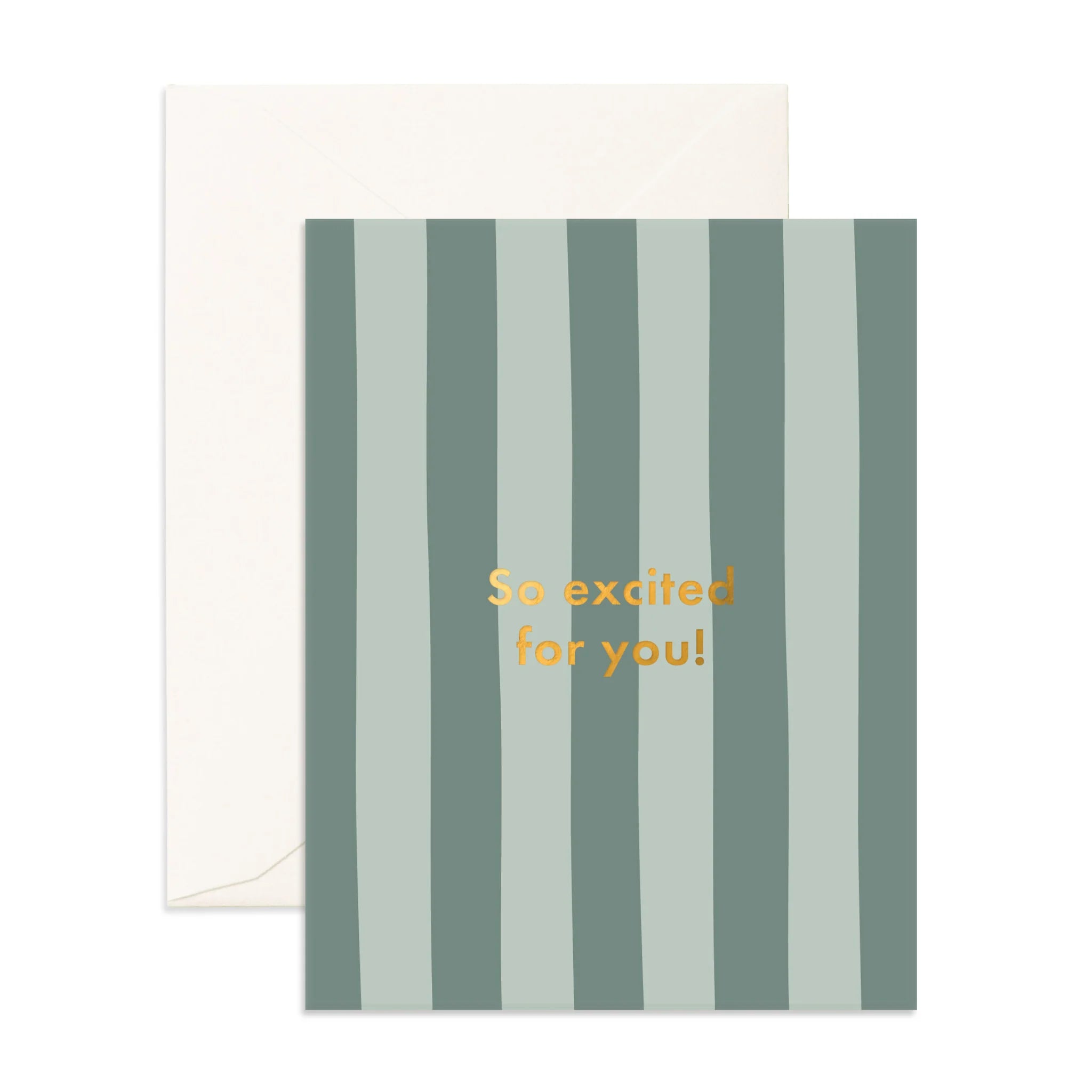 Beautiful Sage Stripe Greeting Card - Elegant Stationery for Birthday, Thank You & Special Occasions | Perfect for Handwritten Notes & Thoughtful Gifts