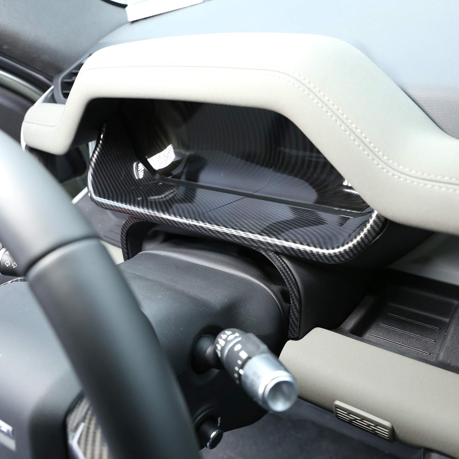 Carbon Fiber ABS Dashboard Decorative Frame Cover Trim for Land Rover Defender 110 2020 - Interior Car Accessories | Upgrade Your SUV's Cabin Style & Protection