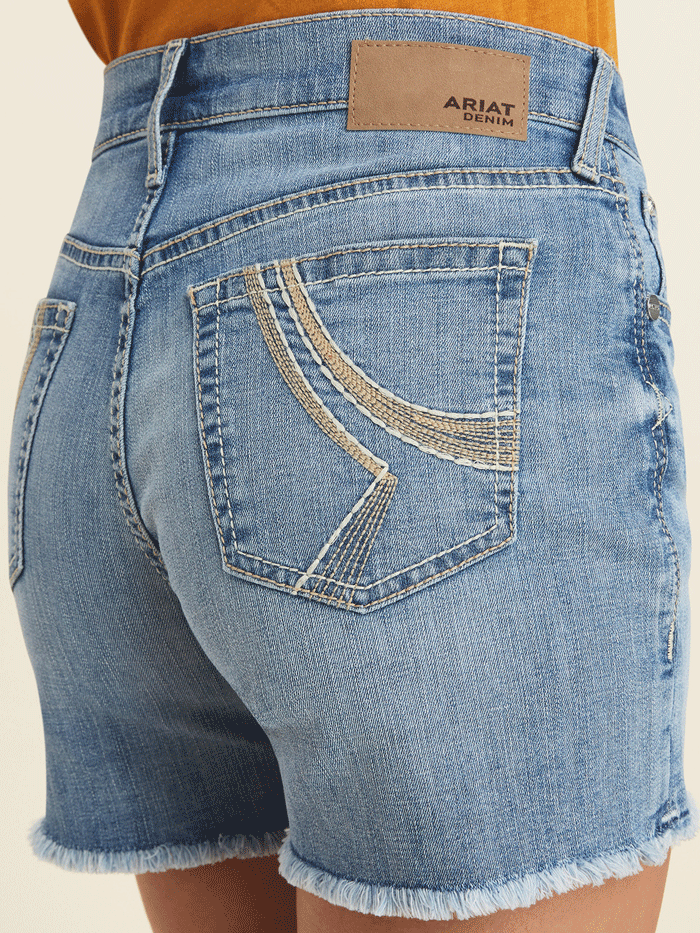 Ariat Women's Nayla Boyfriend Denim Shorts - Comfortable Stretch Denim, Relaxed Fit for Casual Wear - Perfect for Summer Outings, Country Concerts & Western Style Fashion