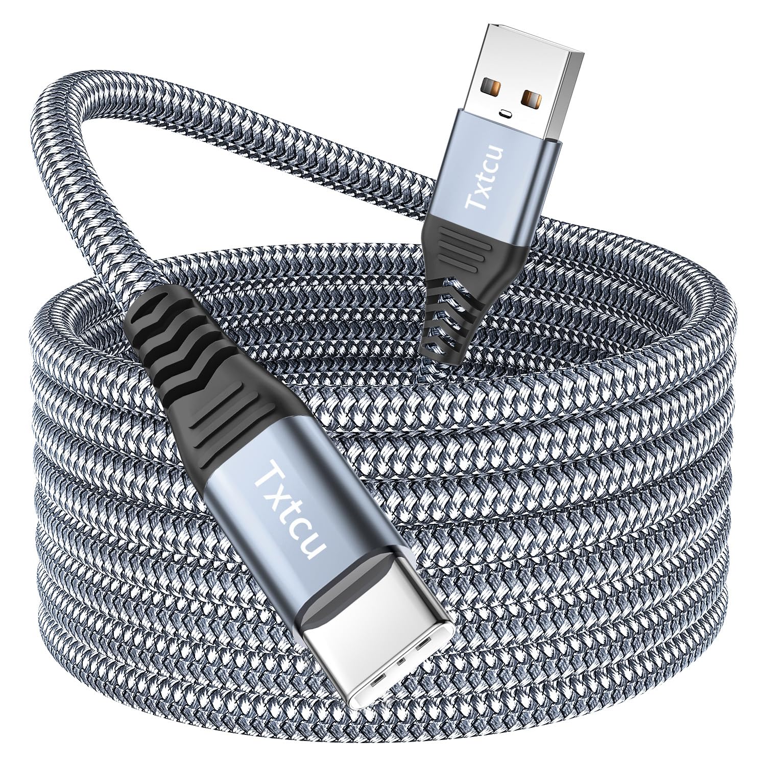 Premium Braided USB C Cable 0.3m - Fast Charging USB Type C Cable Compatible with PS5 Controller, Xbox, Samsung Galaxy S20/S10/S9, Note 10/9/8, LG, Motorola, Nintendo Switch, Kindle Fire, Huawei - Perfect for Gaming, Travel & Home Charging