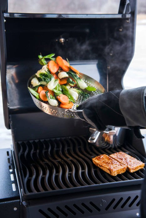 Napoleon 14-Inch Stainless Steel Grill Wok for Outdoor Cooking - Perfect for Stir-Fry, Searing & BBQ - Model 56027 | Ideal for Camping, Backyard Grilling & Asian Cuisine