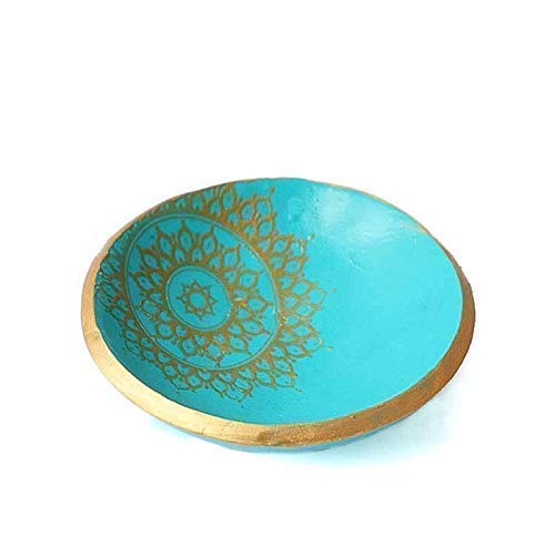 Turquoise Blue Trinket Dish or Ring Holder - Extra Small Home Decor for Jewelry Organization | Perfect Housewarming Gift for Women, Bridal Shower, and Bathroom Vanity