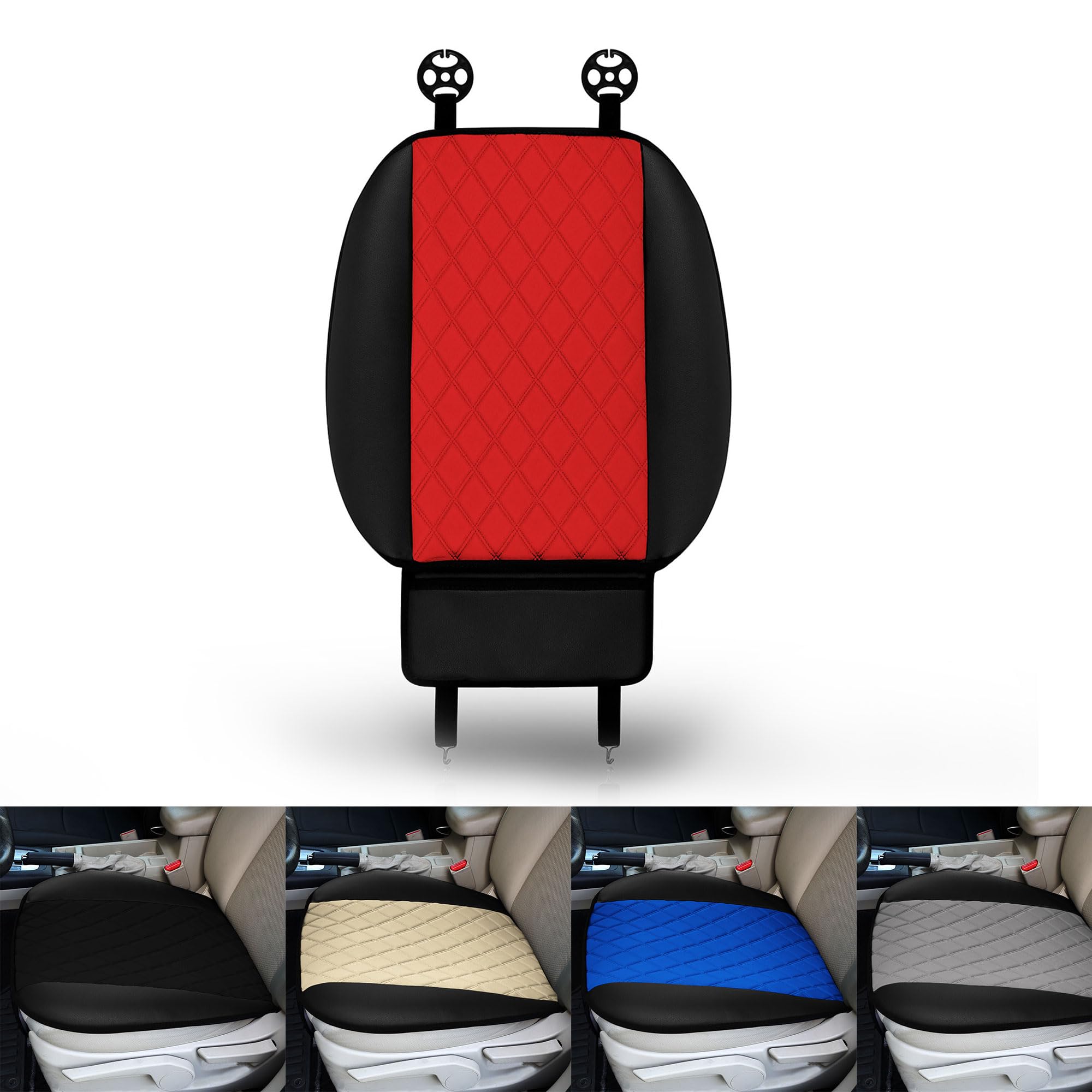 FH Group 2-Pack Faux Leather Car Seat Covers - Waterproof Universal Fit for Cars, Trucks & SUVs - Perfect for Road Trips & Daily Commute
