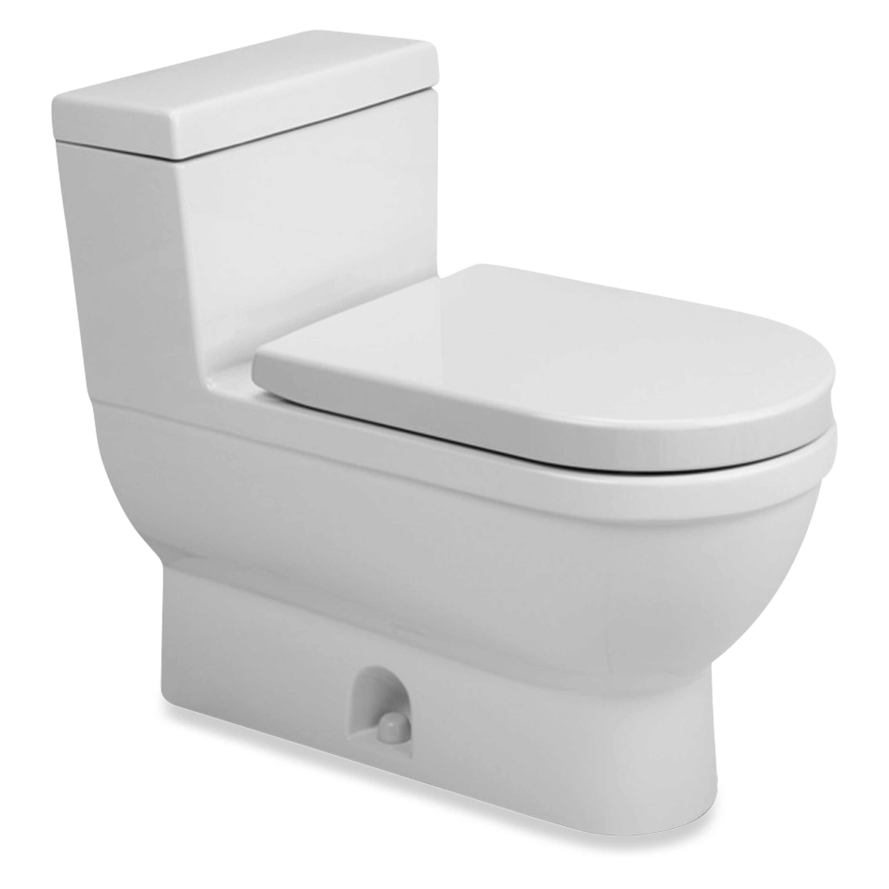 Duravit Starck 3 One Piece Toilet Without Seat - White Porcelain Modern Bathroom Fixture for Contemporary Homes & Luxury Hotels