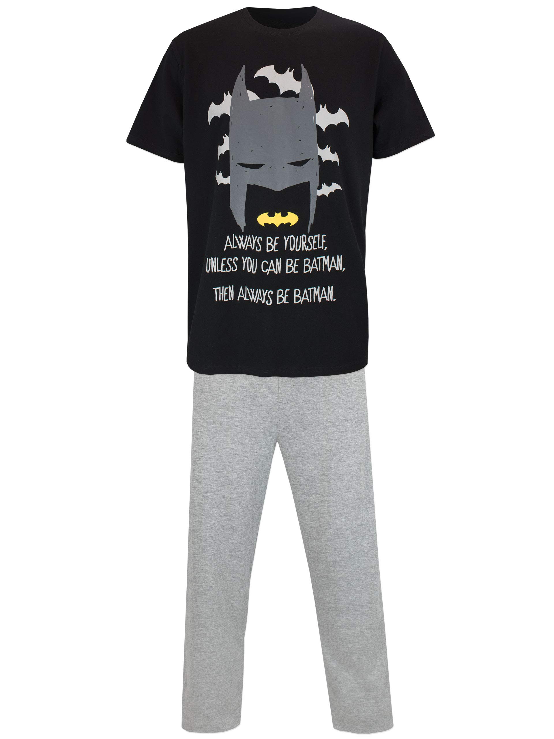 DC Comics Batman Pajamas for Men - Superhero Sleepwear for Comic Fans & Lounge Wear - Perfect for Halloween, Cosplay & Relaxing at Home