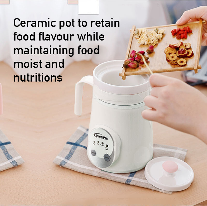 0.6L Personal Slow Cooker Cup | Small Portable Crock Pot for Office, Dorm & Travel | BPA-Free Mini Food Warmer (PPSC06) | Perfect for Meals, Soup & Snacks On-The-Go