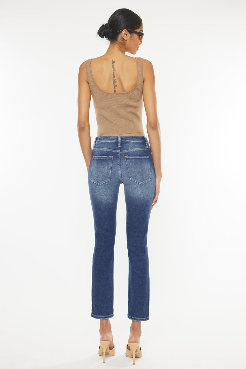 Haven Ultra High Rise Slim Straight Leg Jeans for Women - Stretch Denim Pants, Comfortable & Flattering Fit - Perfect for Casual Outfits, Workwear, and Everyday Style