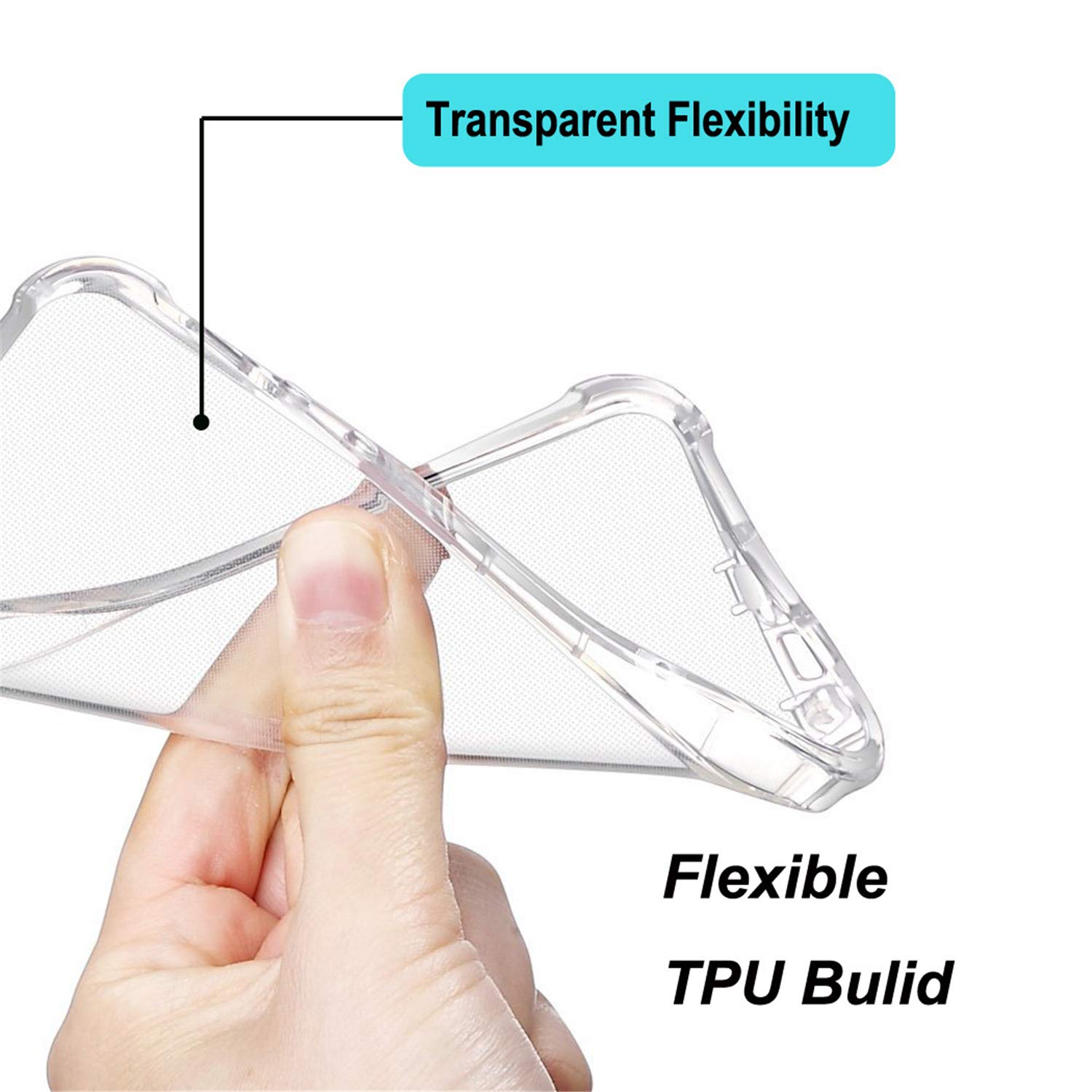 **iPhone XR Case with Floral Design - Slim, Shockproof, Clear TPU Soft Flexible Cover for iPhone XR 6.1
