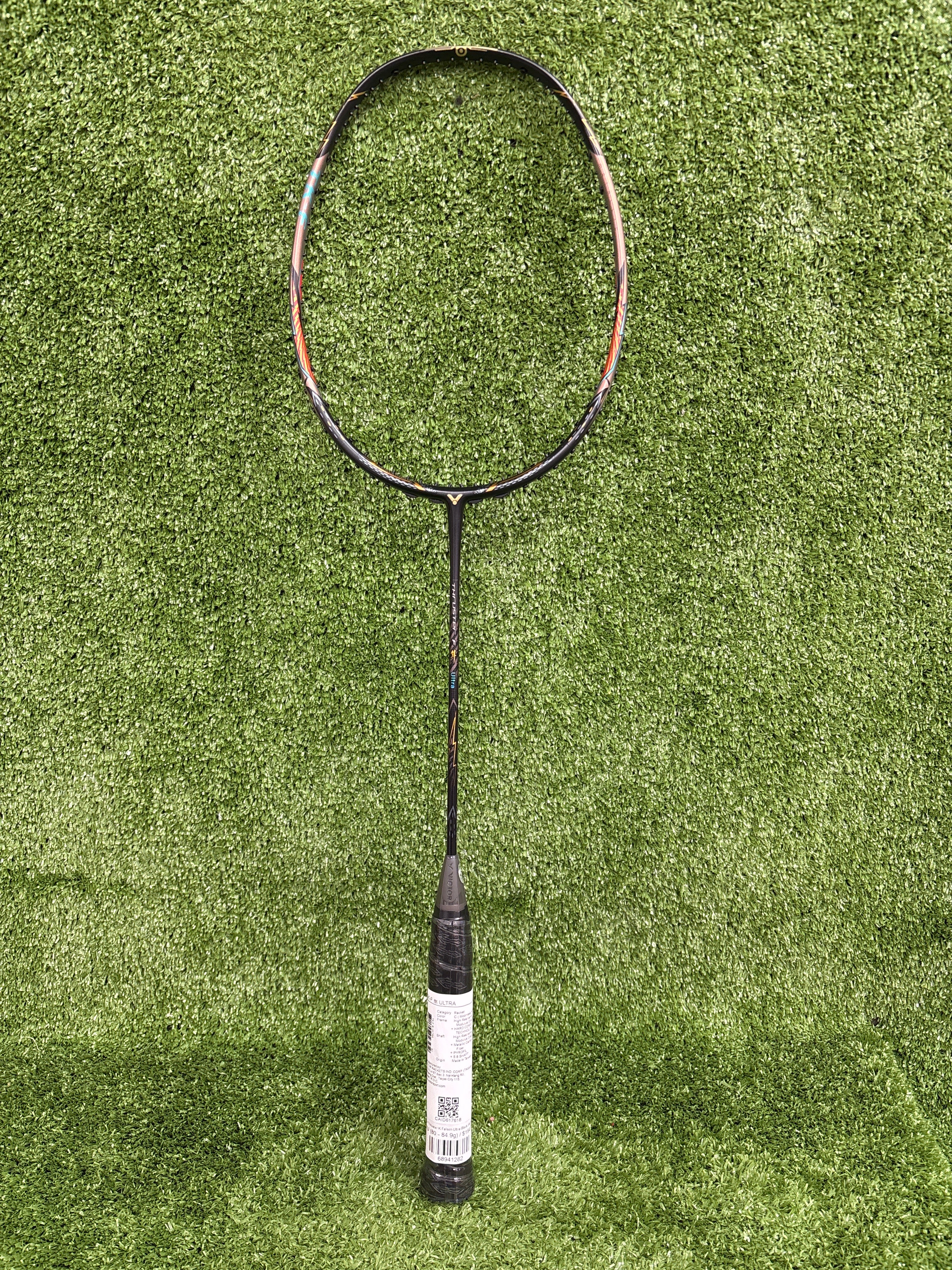 Victor Thruster K Falcon Ultra Black Badminton Racket Unstrung - Professional Badminton Racket for Advanced Players - Perfect for Tournaments & Training