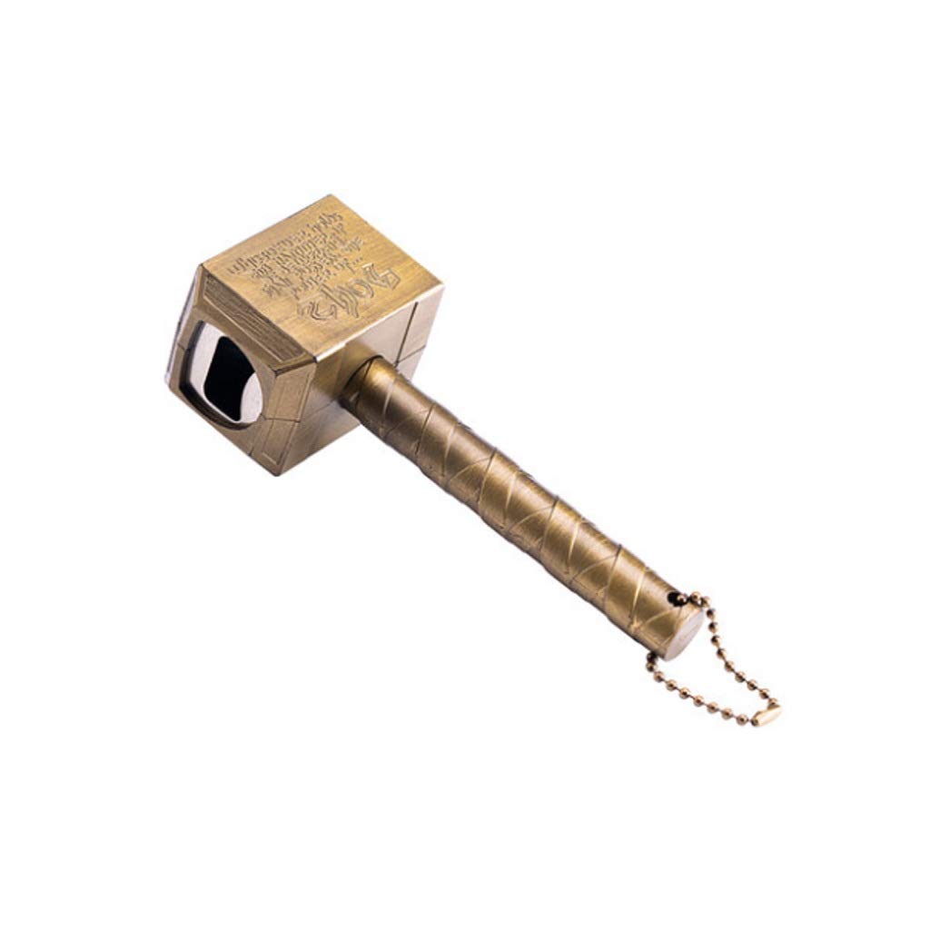 Thor's Hammer Bottle Opener - Heavy Duty Beer & Wine Opener with Corkscrew - Perfect for Parties, Bars, and Home Use - Durable Bar Tool for Bottles, Jars, and Beverages