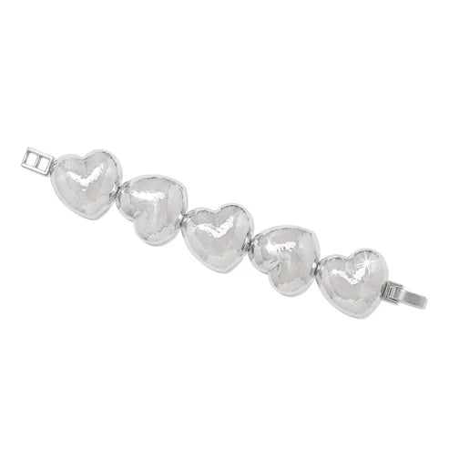 Brighton Trianon Heart Link Bracelet in Sterling Silver - Elegant Gift for Women, Perfect for Valentine's Day, Anniversary & Special Occasions
