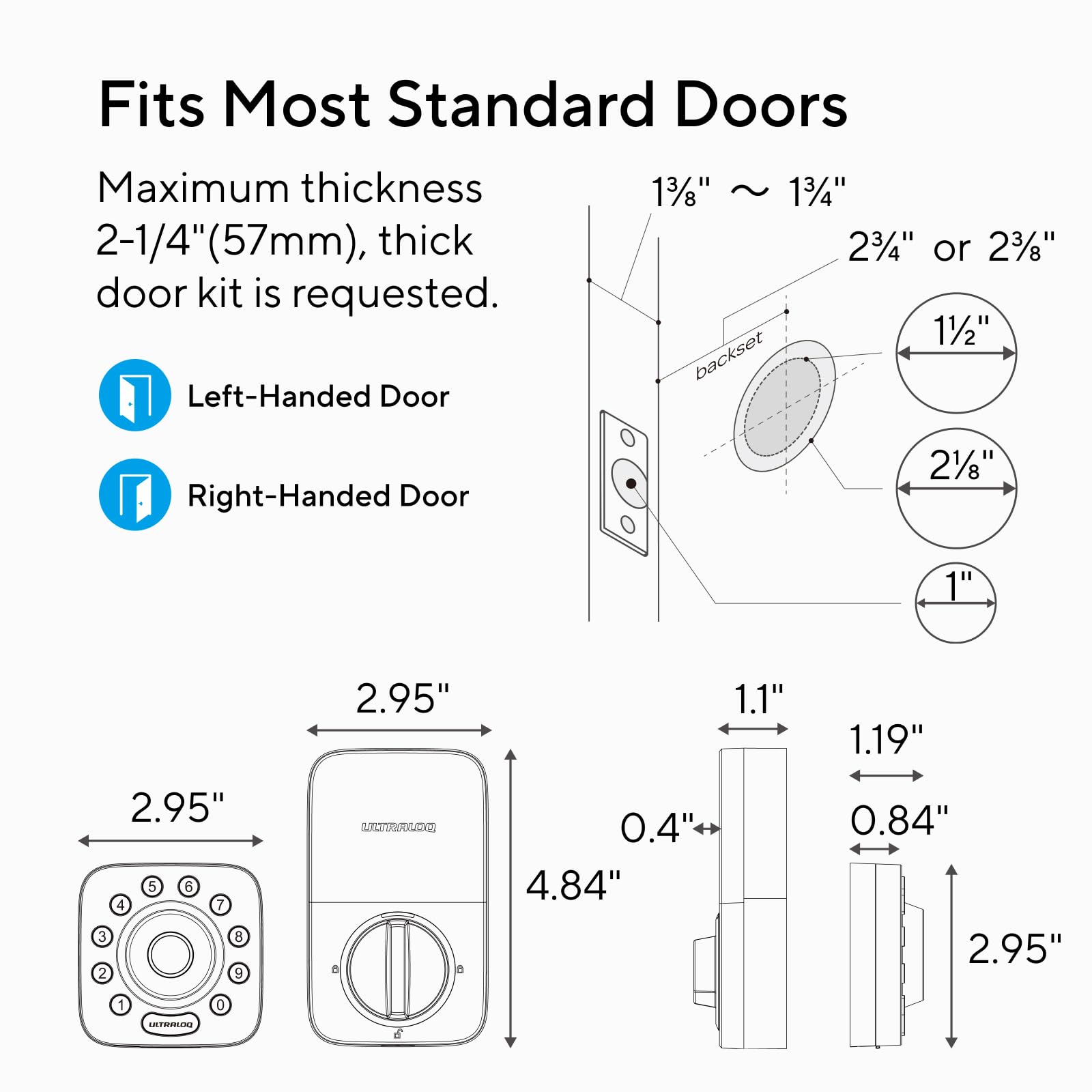 Ultraloq U-Bolt Pro WiFi Smart Door Lock - Keyless Entry Deadbolt with Remote Access, Auto Unlock/Lock & Share Codes - Perfect for Homes, Apartments & Vacation Rentals