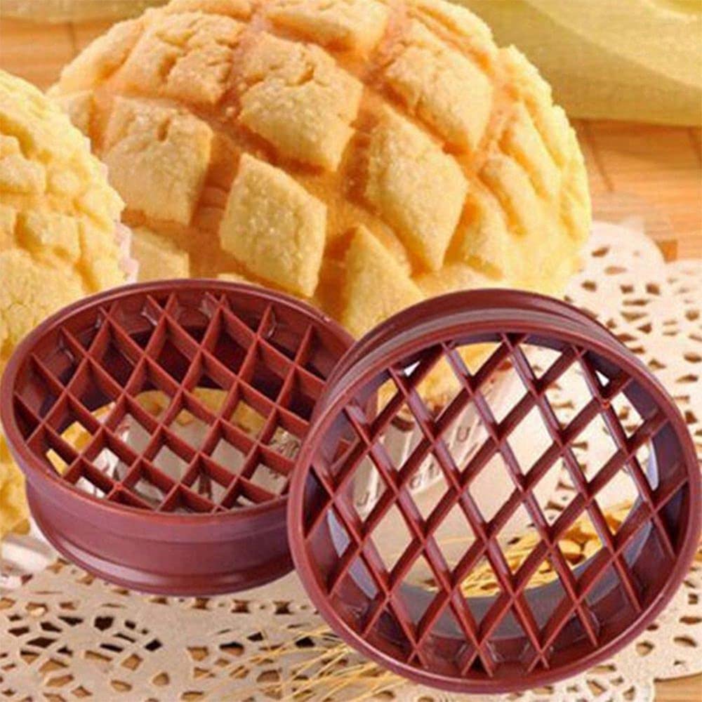 Pineapple Bun Molds - Plastic Dough Press & Bread Stamp for Baking | DIY Pineapple Bread, Cake & Pastry Making | Perfect for Home Kitchens, Bakeries & DIY Dessert Lovers