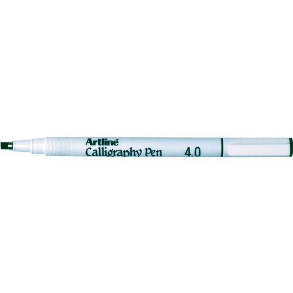 Artline 244 Calligraphy Pen 4mm Black - Pack of 12 - Perfect for Hand Lettering, Scrapbooking & DIY Craft Projects