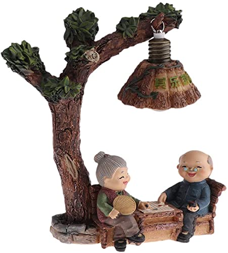 JUZZQ Resin Couple Figurines - Elegant Abstract Ornaments for Home & Office Decor, Perfect Anniversary & Wedding Gifts - Ideal for Bedroom, Living Room, Garden - Celebrate Love & Happy Life for Elderly Couples