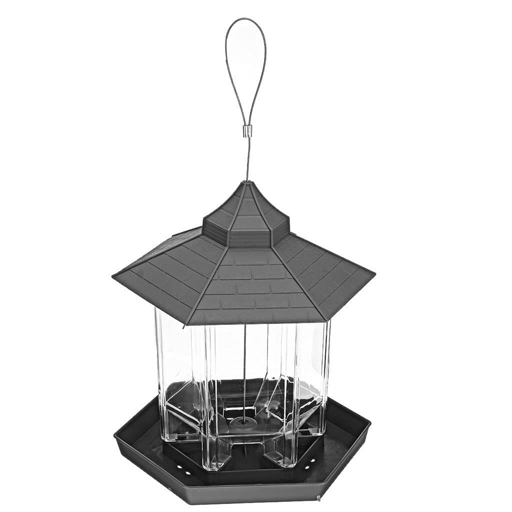 SLATIOM Hanging Bird Feeder - Durable Plastic Hummingbird Feeder with Waterproof Design for Outdoor Garden, Patio & Backyard - Perfect for Attracting Wild Birds & Enhancing Your Garden Decor