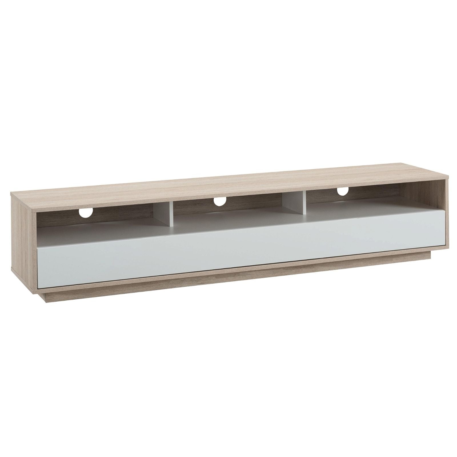 Tauris™ SUAVE1800 Solid Oak Entertainment Center - Modern TV Stand for Living Room, Home Theater & Media Storage