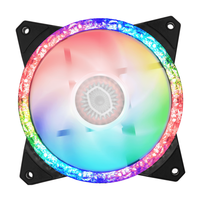Cooler Master MFY B2DN 20NPA R1 CM MF120 PRISMATIC ARGB Crystal Cooling Fan (2 Pack) - High Performance RGB PC Case Fans for Gaming Rigs & Custom Builds