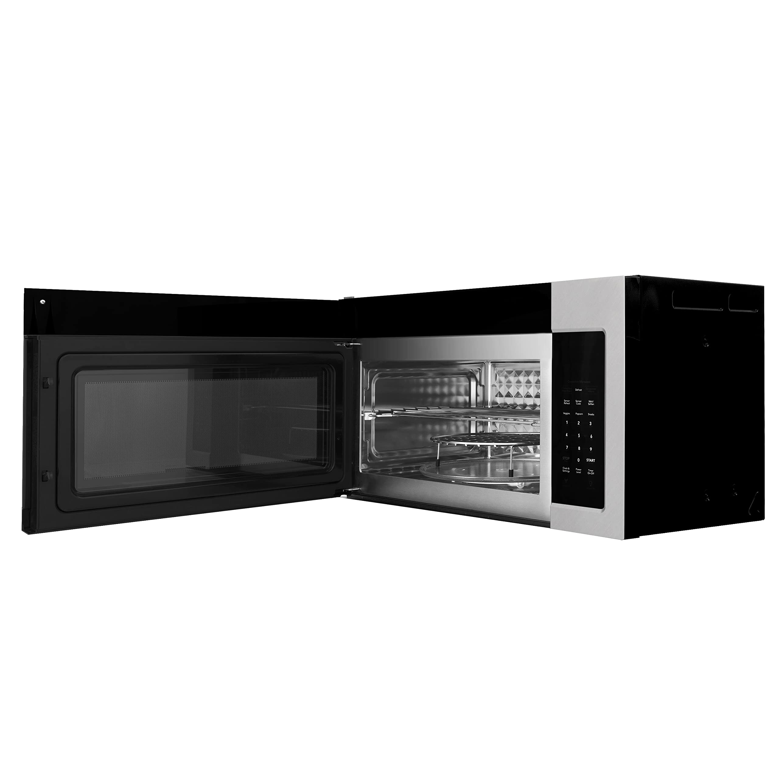 ZLINE 1.5 cu. ft. Over the Range Convection Microwave Oven - Fingerprint Resistant Stainless Steel, Traditional Handle & Sensor Cooking - Perfect for Small Kitchens & Modern Homes