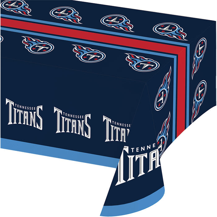 12-Piece Bulk Tennessee Titans Table Covers - Waterproof NFL Team Party Decorations for Game Day, Tailgating & Home Gatherings